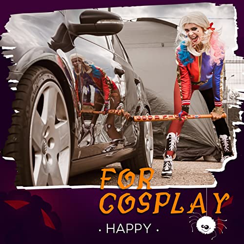 Tarpop 4 Pairs Halloween Two Toned Jester Tights Thigh High Opaque Stockings Pantyhose Jester Stockings Hosiery Leggings with Reinforced Toe for Party Cosplay4