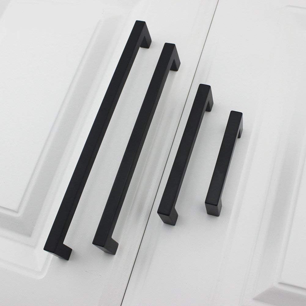 goldenwarm 15 maniglie per armadi, colore nero, distanza tra i fori 160 mm, maniglie per mobili in acciaio inox, maniglie per cassetti, cucina