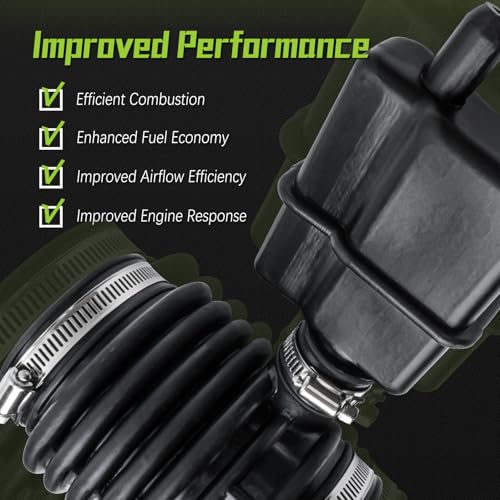 Image of 16576-1AA1A Air Cleaner Intake Hose Tube With Clamps for Nissan 2009-2014 Murano,2011-2017 Quest 16576-1AA0A 696-039