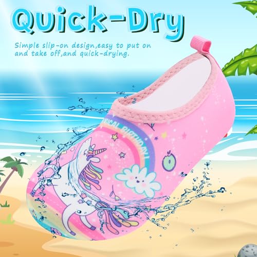 VIFUUR Kids Water Shoes Girls Boys Quick Dry Aqua Socks for Beach Swim Outdoor Sports4