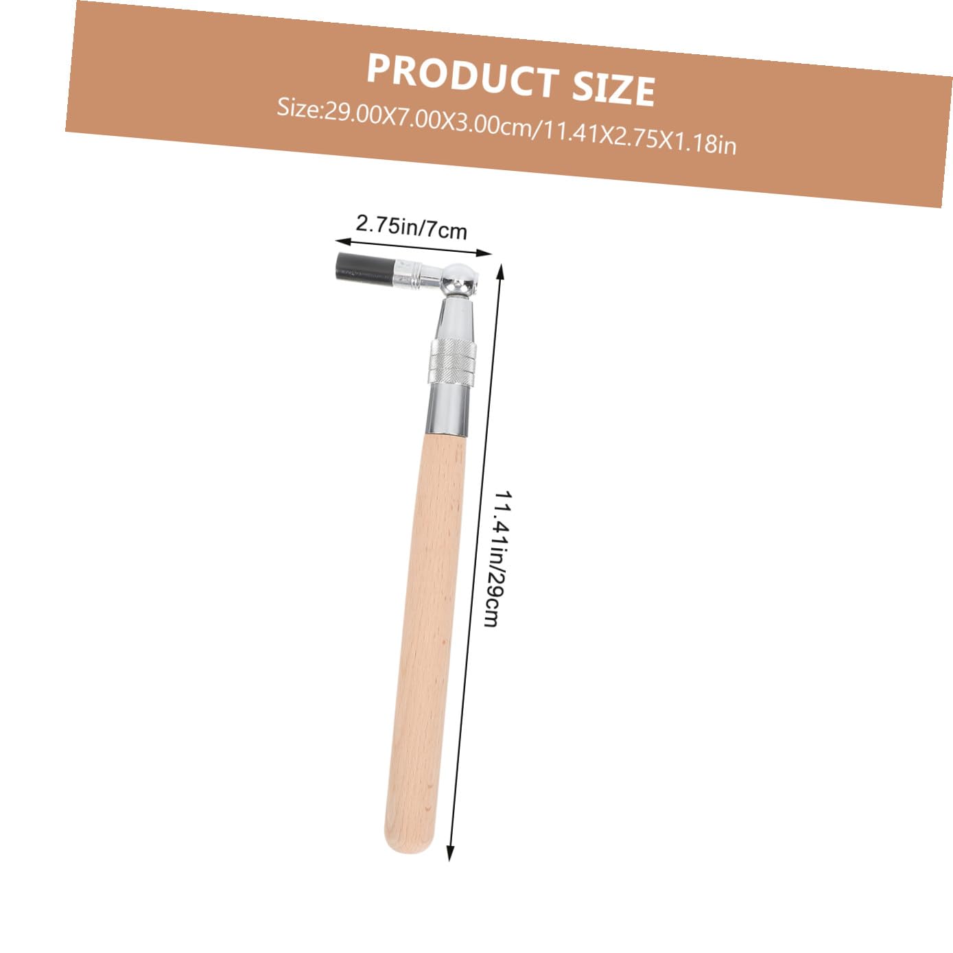 Llave de Afinación para Piano Ligera Mango de Madera y Acero al Carbono, Accesorio Profesional para Afinar Instrumentos Musicales