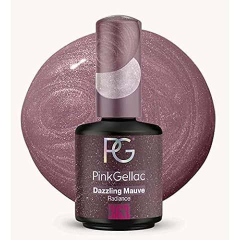 Pink Gellac Vegan HEMA Frei free 363 Dazzling Mauve Violett Schimmer Shellac Gel Nagellack 15 ml Cover