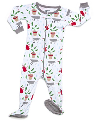 Image of Leveret Kids Organic Cotton Garden Baby Boys Girls Footed Pajamas Sleeper (Size 6-12 Months)