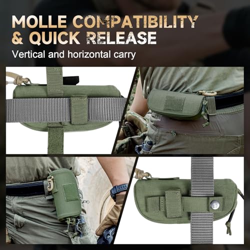 Image of Tactical Molle Glasses Case, Shockproof Eyeglass Pouch, Sunglass Case Hard Shell Protects Glasses