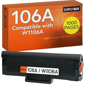 Supply Guy 106A W1106A Cartouche de Toner Compatible avec HP Laser 107A 107W 135A 135W 135WG 137FWG MFP 135A MFP 135W MFP 135WG MFP 137FWG Imprimante Laser 107 135 Cartouches ( 1 Toner Noir )