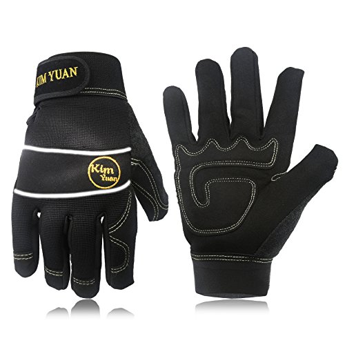 Kim yuan mechanic general utility breathable work gloves touch sc…