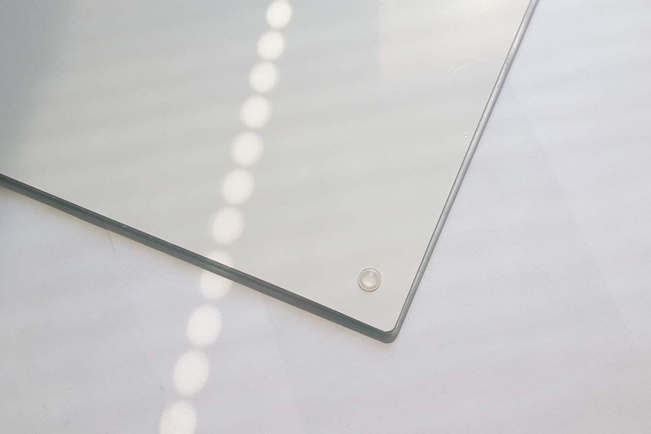 Plaque de recouvrement, 60 x 52 cm, en verre, pour cuisinières électrique, à induction, convient comme décoration, protection anti-éclaboussures ou planche à découper, Modèle Noir