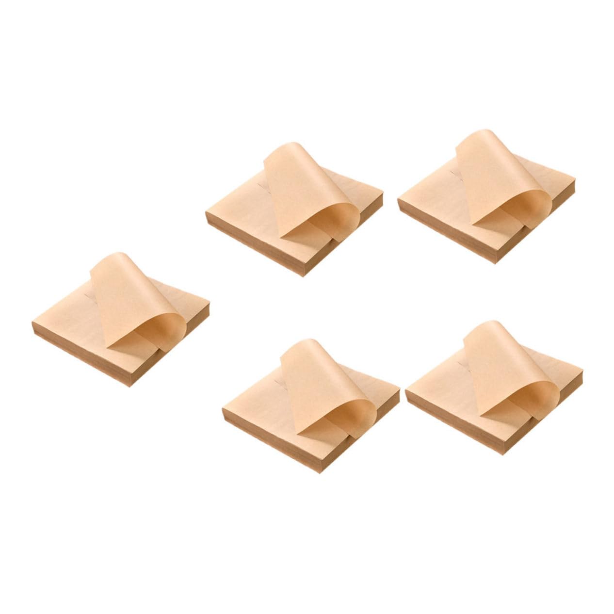 VICASKY Papier Sulfurisé Absorbant L'huile 20x20 Cm 40g Kraft Naturel, Résistant la Chaleur L'huile, pour Friture et Snacks, Usage Alimentaire Jetable, Pack de 500 Feuilles pour Fêtes