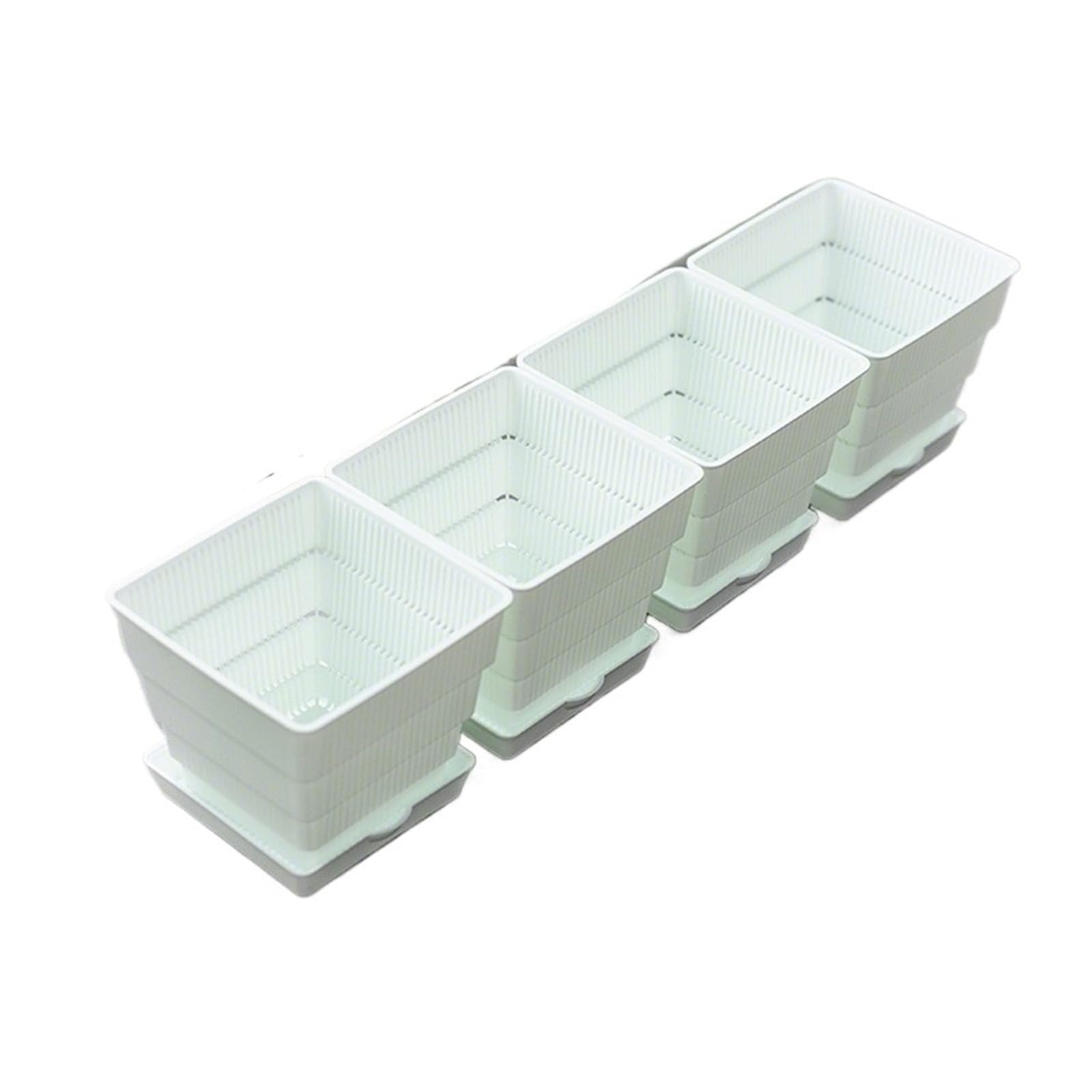 WENYOG Plant Pots Meshpot Windowsill Herb Planter Herb Garden Planter Indoor(4 pcs 12cm set)