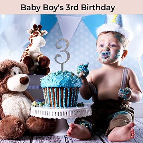 Silver Happy Birthday Cake Topper Numbers - Set Of 10 Acrylic Cake Toppers, Cake Decorations For All Ages - Happy Birthday Cake Toppers For Men And Women, Cake Toppers From 1St Birthday To 100+ #TOP5