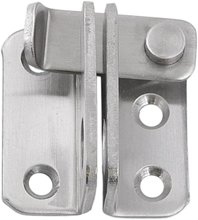 Yajuyi 12-20pack Stainless Steel Hasp Cabinet Door Hardware Right, Silver, 12 Pcs