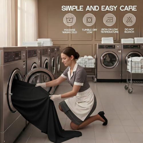 Image of 8-Pack Hotel Size Full Size Sheet Set, Soft Brushed Microfiber Hotel Sheets, Hotel Quality Bedding, Deep Pocket, Shrink & Fade Resistant, Easy Care, Black