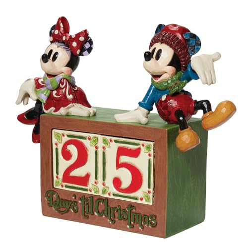 Marre des calendriers jetables ? Mickey et Minnie bloc compte à rebours en résine durable - 6