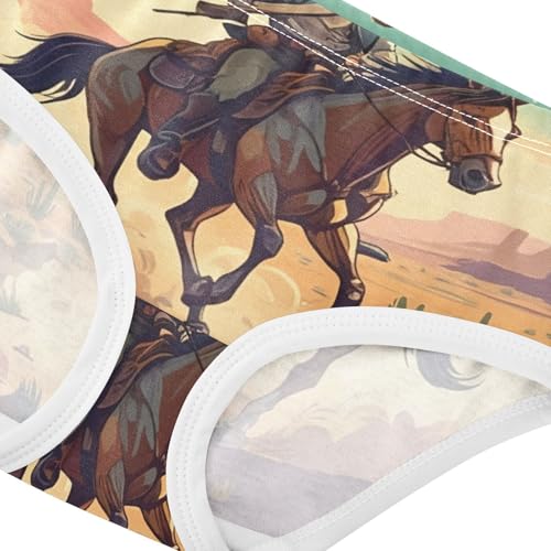 Cotton Girls Underwear Toddler Cowboy Horse Desert Landscape Little Girl Panties Fancy Briefs Underpants 2t4