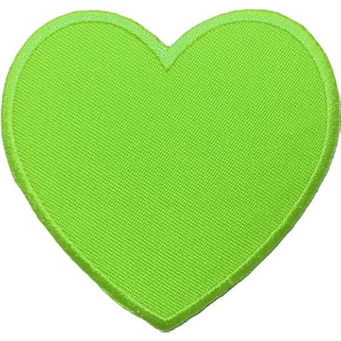 Ranger Return Heart Shape Love Sign Symbol Logo Retro Decal Decorative Applique Sew Iron on Embroidered Patch - Light Green (Iron-Heart-Light-Green) Cover