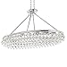 Calypso 8 Light Crystal Teardrop Chrome Oval Chandelier