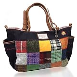 img_[リバーランド] マザーズバッグ 普段使いOK！ ハリス ツイード カラフルパッチワーク ハンドメイ