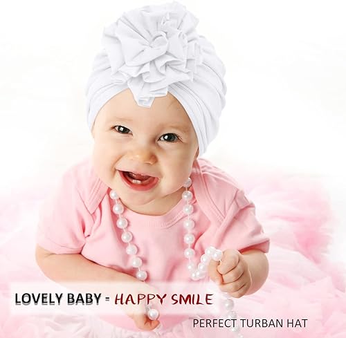 Miniatura 5 de Turbante para bebé, sombrero de niña, turbante para niñas pequeñas, sombreros turbantes para bebés y niñas pequeñas con gorro de lazo