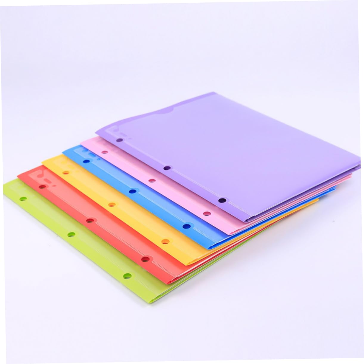 Carpeta de Archivos Pp 6 Unidades Ranuras Dobles para Organizar Documentos en Oficina Color Aleatorio
