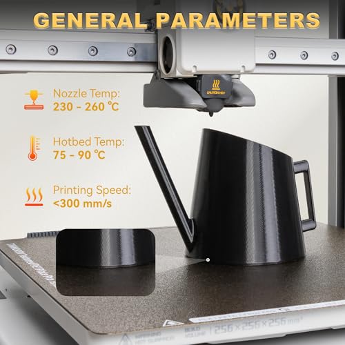 Image of TINMORRY PETG Filament 1.75, Rapid PETG-Eco 3D Printer Filament, Compatible with Bambu FDM 3D Printer, 1 KG x 4 Spools, Black