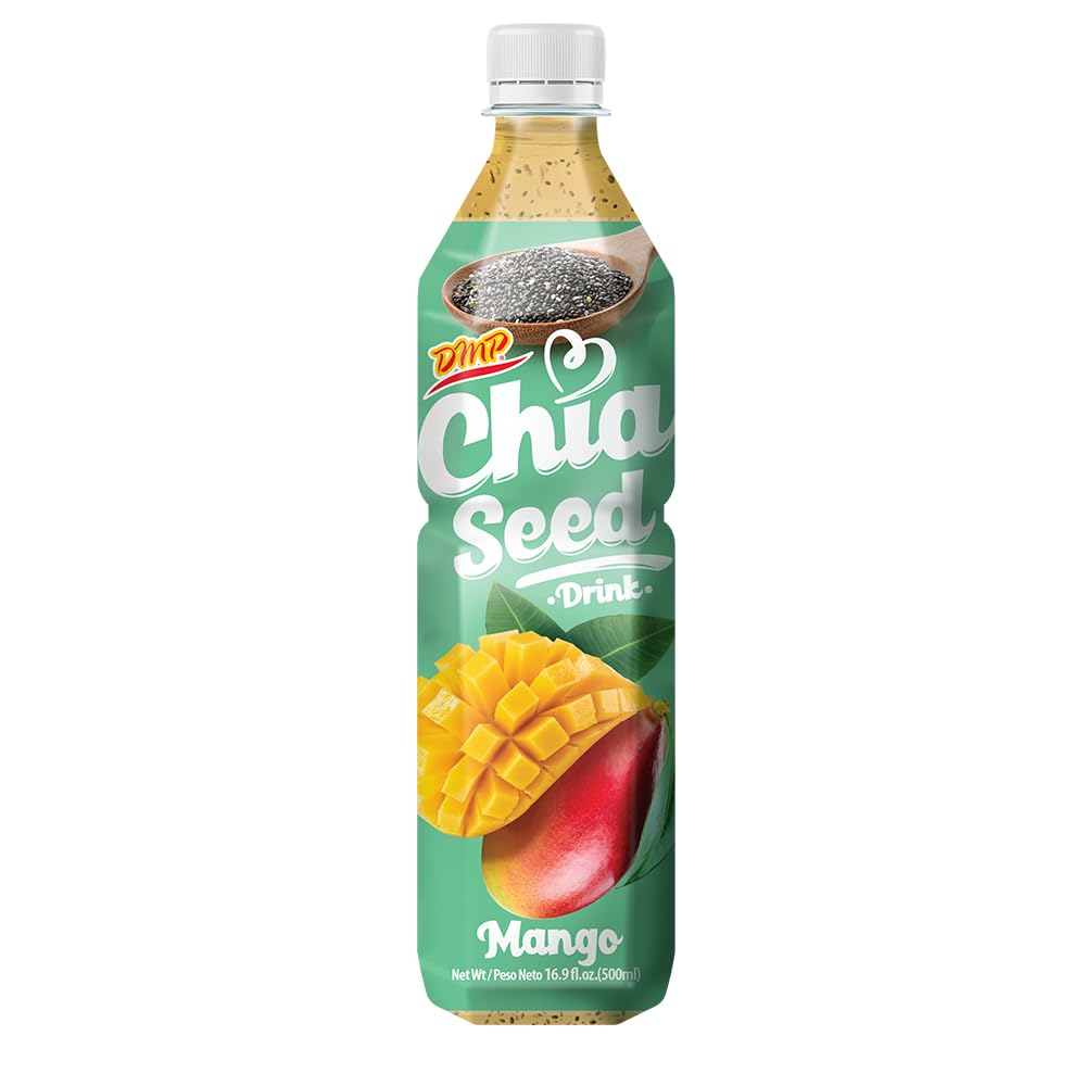 De Mi Pais Chia Seed Smoothie Mango Flavor/Sabor a Mango 500mL (12)