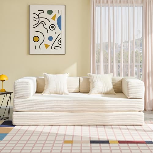 YINIX Faltbares Schlafsofa 200cm Breite XXL Bett, Modulares...