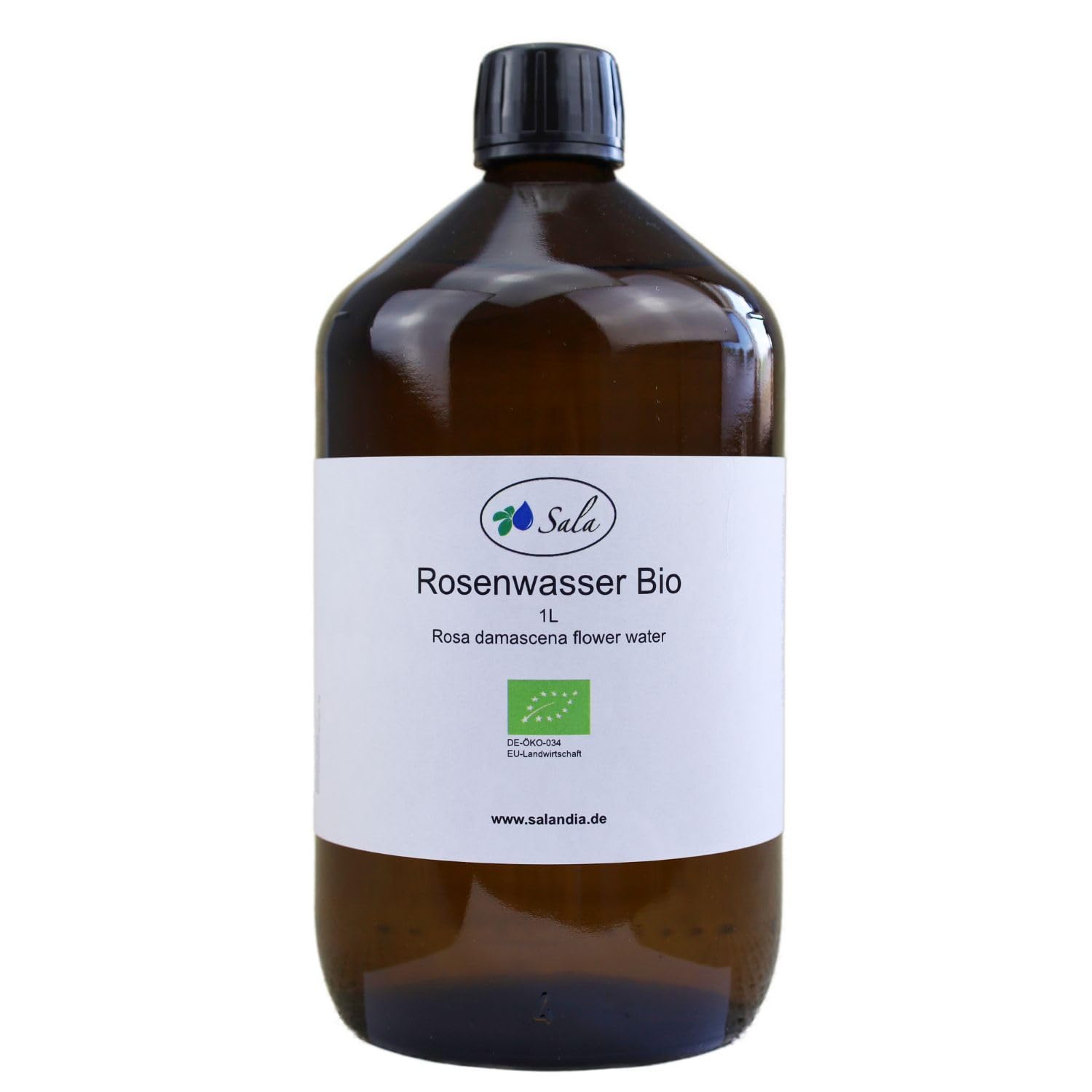 Sala Eau de rose bio 1 l 1000 ml Bouteille en verre