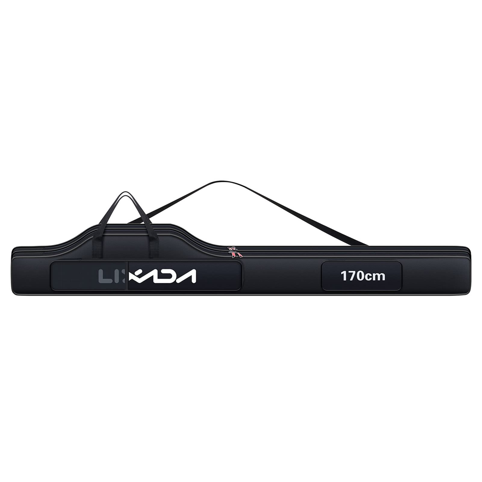Lixada 100cm/130cm/150cm Fishing Bag Portable Folding Fishing Rod Reel Bag Fishing Pole Gear Tackle Tool Carry Case Carrier Travel Bag Storage Bag Organizer (Black,170cm) — image 1