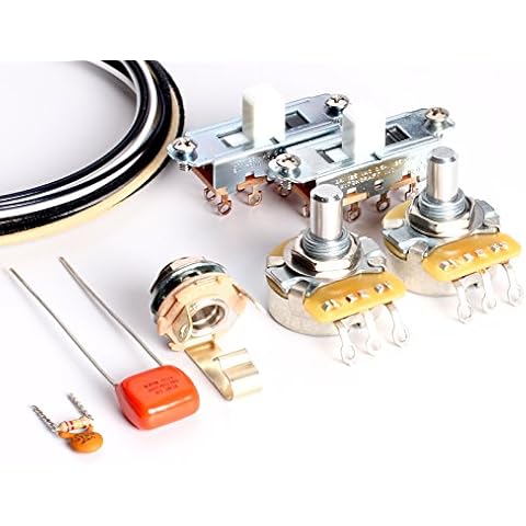 ToneShaper Guitar Wiring Kit, For Fender Mustang (White Switches) Cover