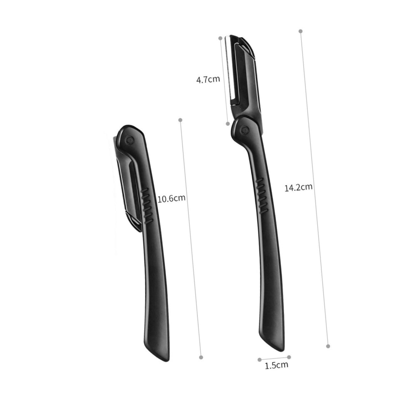 Healeved Stainless Steel Eyebrow Razor 10pcs Folding Trimming Tool Scissors Makeup Kit for Home and Travel