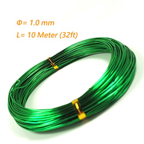 Kebinfen Tree Training Wires for Bonsai Tree, with Bonsai Wire Cutter - Size 1.0 mm/ 1.5 mm/ 2.0 mm (128 Feet Total), Anti-Corrosion and Rust Resistant