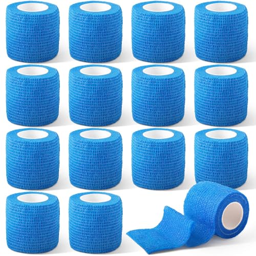 14 Banda Venda Cinta Bendaje Adhesiva Deportiva Tape Crossfit Dedos (Azul)