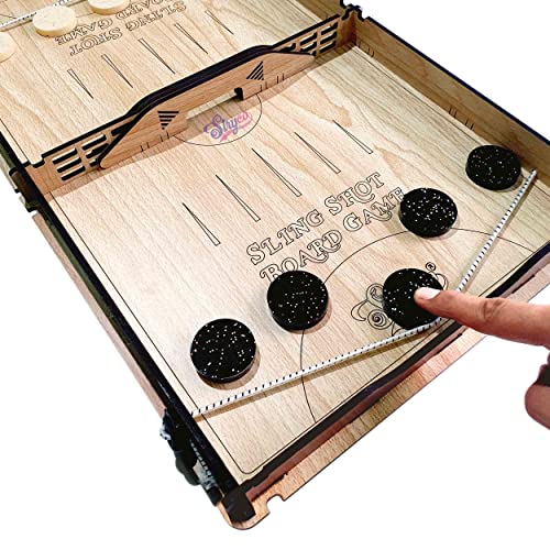 Image of Slingshot Board Game | Fastest Finger Game | Sling Puck Game | String Hockey | Best Gift | Toy and Games for Kids and Adults | Indoor Board Games