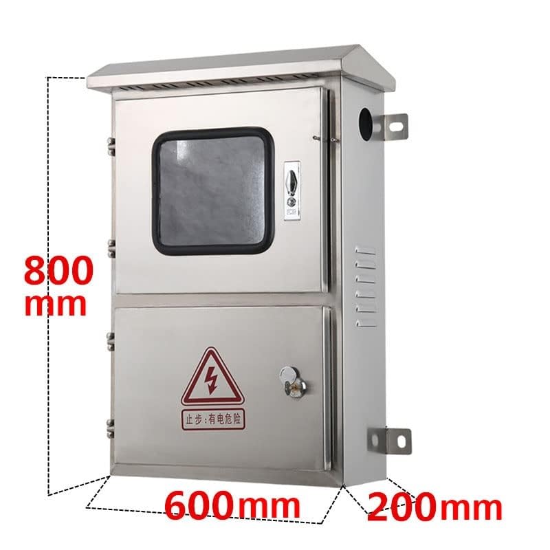 304 Stainless Steel Waterproof Electrical Enclosure Box, Outdoor Junction Box for Automated Systems, Metal Project Box with Lock & Mount,