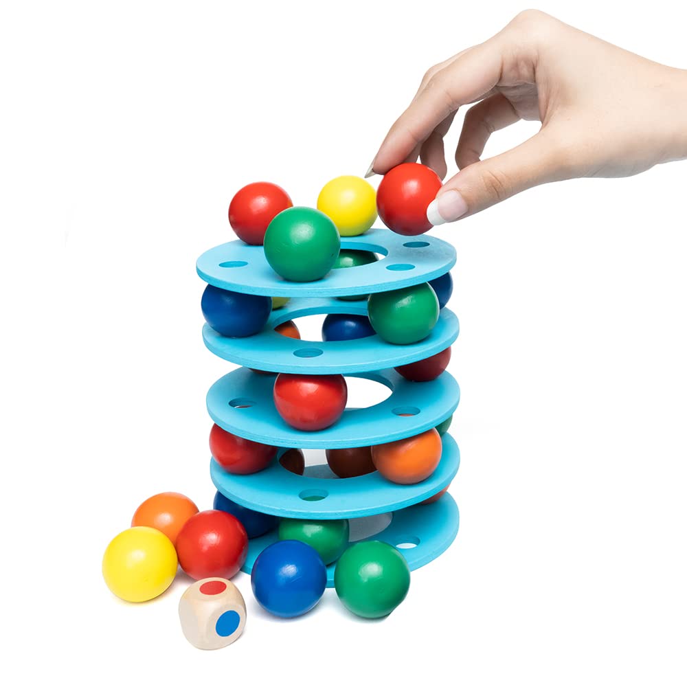Rainbow Balls Tower | Wooden Balancing Stacking Tumbling Fun Party Game Toy | for Kids and Adults (Multicolor) (B0BSWTK9XD) Amazon Price History, Amazon Price Tracker
