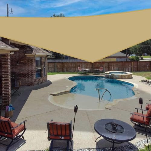 Toldo vela de sombra triangular impermeable para exterior terraza y jardin 6