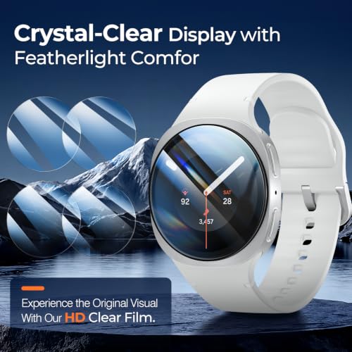 Image of LK 4Pack for Samsung Galaxy Watch 8 / Galaxy Watch 9 40mm Screen Protector | [Max Coverage] Top 9H Tempered Glass Perfectly Fit for Galaxy Watch 8 / 9 Screen Protector 40mm, HD Ultra-thin Easy Install