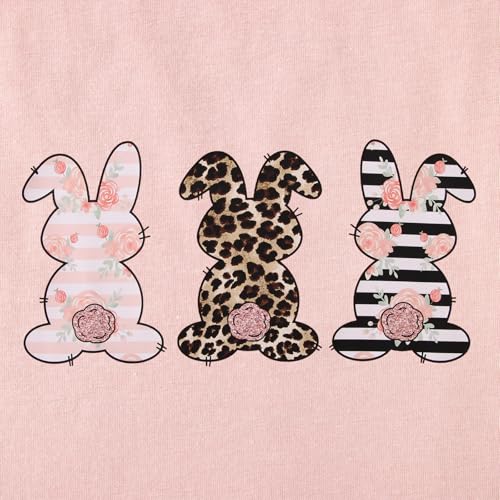 CM C&M WODRO Family Matching Easter Outfits Women Toddler Kid Girl Easter Shirt Mommy and Me Bunny T-Shirt Short Sleeve Top 5