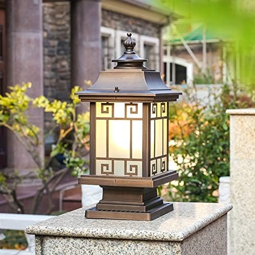 Miniatura 5 de XBWEI - Lámpara de poste para jardín, villa de patio, luces de columna, luces de patio, lámpara al aire libre, E27, terraza, luz de calle,