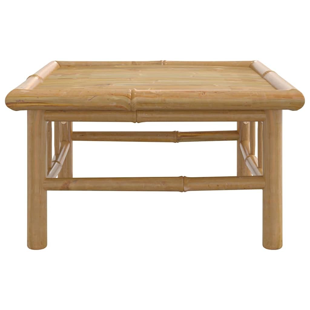 Mesa de jardín de 65 x 55 x 30 cm, bambú, colores naturales, robusta mesa auxiliar para exteriores, muebles de jardín duraderos, fácil limpieza