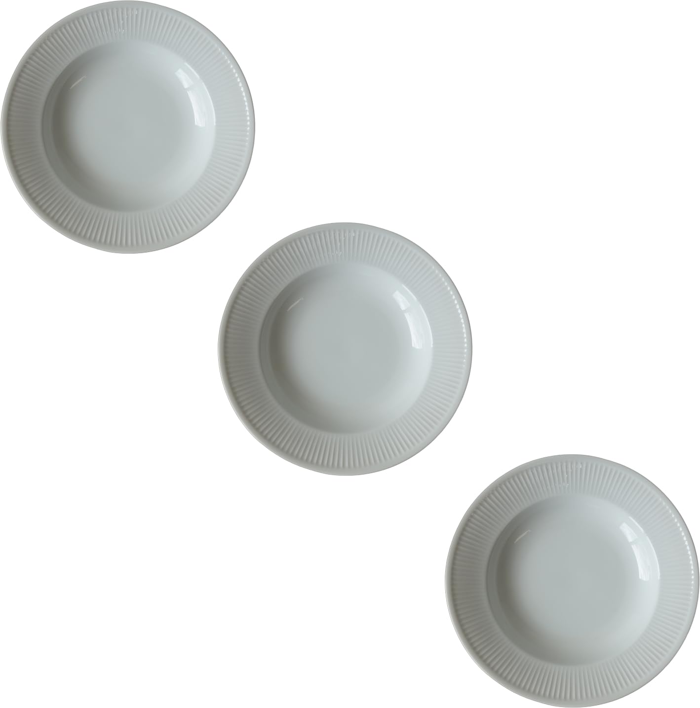 Amazon | 22cm ロイヤル フルーテッド パスタ皿 3枚 セット カレー皿 