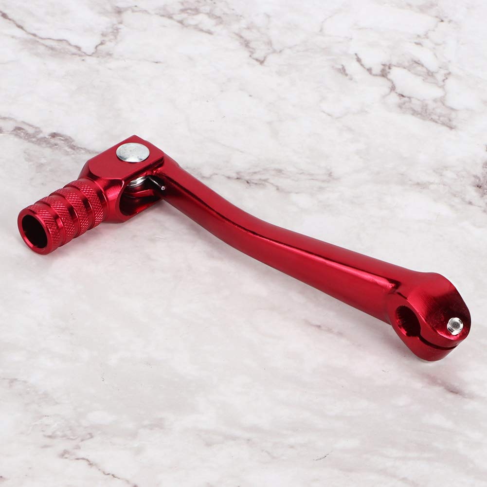 EVGATSAUTO Levier de Changement de Vitesse Moto Universel, Alliage d'Aluminium CNC, 150x65mm, Rouge