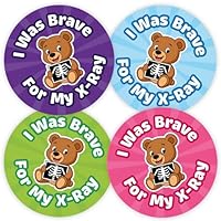 Pack of 144 Teddy Bear X-Ray Reward Stickers (30mm) X-Ray Stickers for Radiographers, Doctors, Nurses, MyClassroom