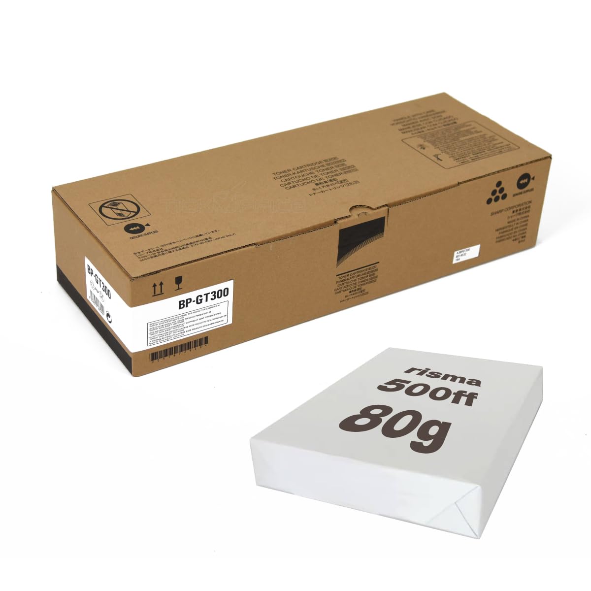 Kit toner BP-GT300 originale + 1 risma formato A4 80gr per stampante fotocopiatrice sharp