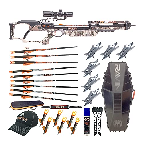 Ravin Crossbows R10 400 FPS Crossbow (Predator Camo), Predator Bundle (12 Items)