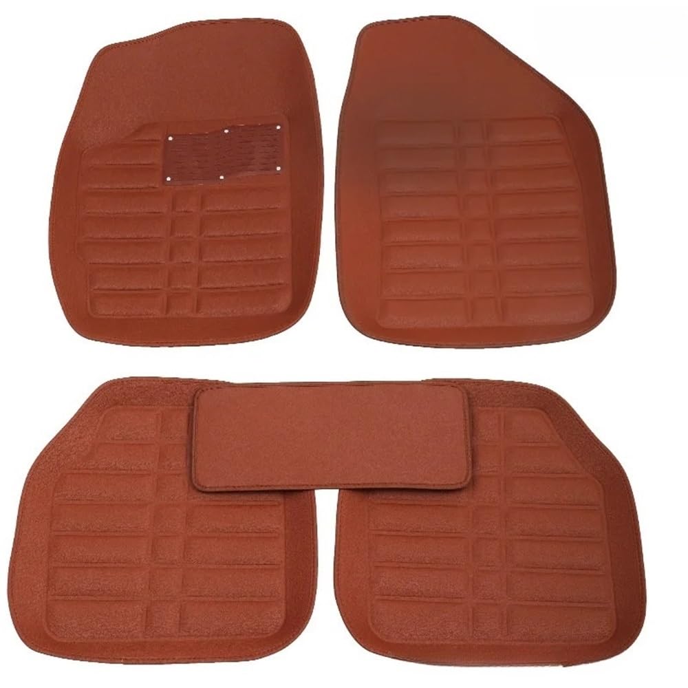 Generico Set tappetini per Auto Tappetino Protettivo SUV Completamente Circondato Tappetini Universali per Accessori Alfombrillas Coche Tappeto tappetti | Brown