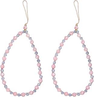 Staqlo 2 peças pingentes de telefone coloridos de cristal e acrílico - cordões de telefone com contas - presentes para ela, meninas, senhoras, mães, irmãs - acessórios elegantes para telefones celulares-caisj22, Acrílico Cristal, Cristal