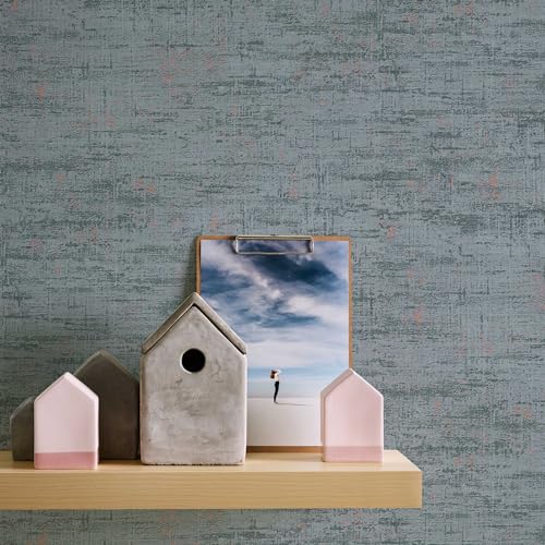 Papier peint design Livingwalls bleu vert pour décorer une chambre contemporaine
