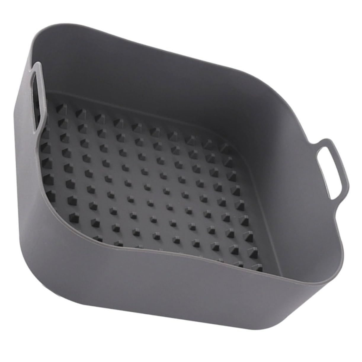 GRIRIW Household Baking Liner 20cm Grey Air Fryer Silicone Liner Heat-resistant Easy to Clean Versatile for Foods