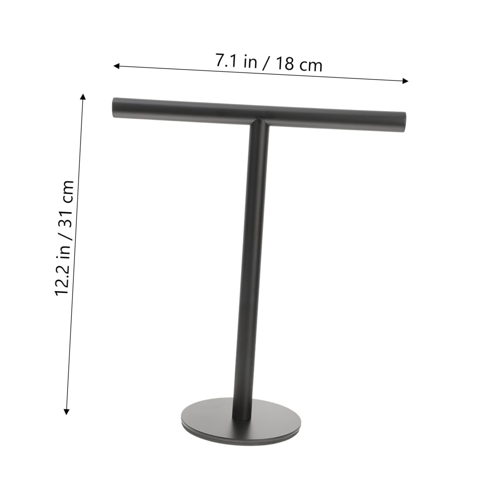 Genérico ToalleroSoporte Vertical Soporte para Toallas de encimera en Forma de T Soporte para Perchas Soporte para Toallas de Mano Diadema Joyería Acero Inoxidable